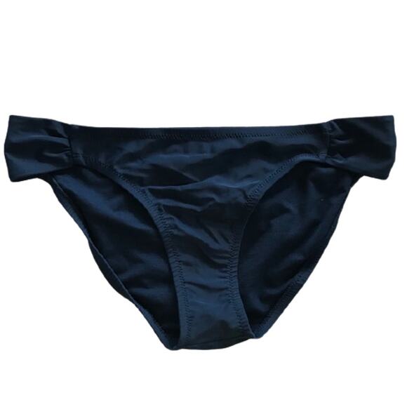 5/$25 Jessica Simpson Navy Blue Bikini Hipster Bottoms Size Large - Picture 3 of 5